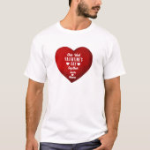 Onze eerste Valentijnsdag samen met het rode hart T-shirt (Voorkant)
