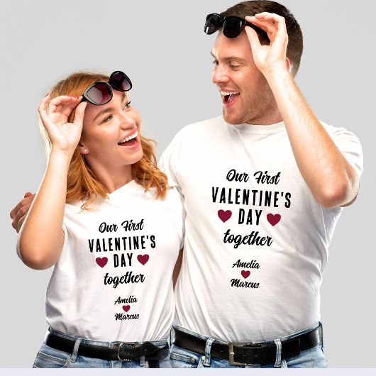 Onze eerste Valentijnsdag samen T-shirt
