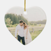 Onze eerste Valentijnse cadeau | Persoonlijke foto Keramisch Ornament (Achterkant)