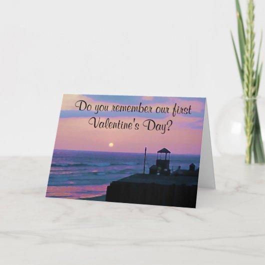 Onze eerste Valentijnse zorg die we ons niet kunne Feestdagen Kaart (Voorkant)