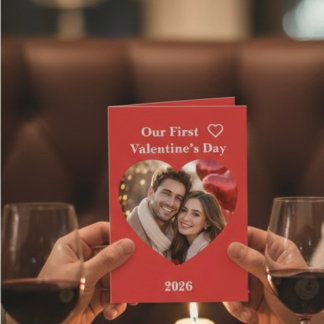 Onze eerste Valentijnskaart Kaart