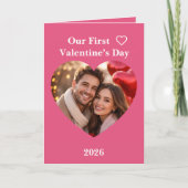 Onze Eerste Valentijnskaart Vouwkaart Kaart (Voorkant)