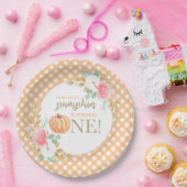 Onze eerste verjaardag van de kleine pompoen papieren bordje (Feest)