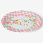 Onze eerste verjaardag van de kleine pompoen papieren bordje (Gekanteld)