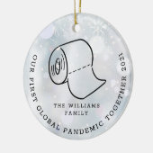 Onze eerste wereldwijde blauwe bloedingen keramisch ornament (Links)