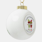 Onze eerste wereldwijde pandemie 2020 Elf Chritsma Keramische Bal Ornament (Links)