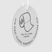 Onze Eerste Wereldwijde Pandemie Samen Vakantie Fo Ornament (voorkant)