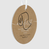 Onze eerste wereldwijde pandemie samen vakantiefot ornament (voorkant)