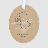 Onze eerste wereldwijde pandemie samen vakantiefot ornament (voorkant)