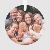 Onze eerste wereldwijde pandemische foto op maat ornament (achterkant)