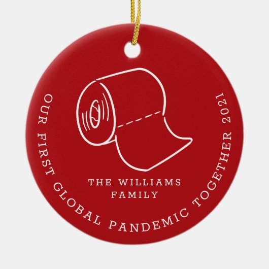 Onze Eerste Wereldwijde Pandemische Kerstvakantie  Keramisch Ornament (Voorkant)
