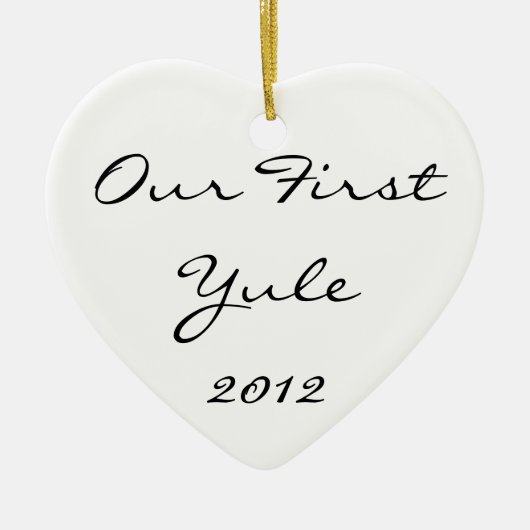 Onze eerste Yule Keramisch Ornament (Voorkant)