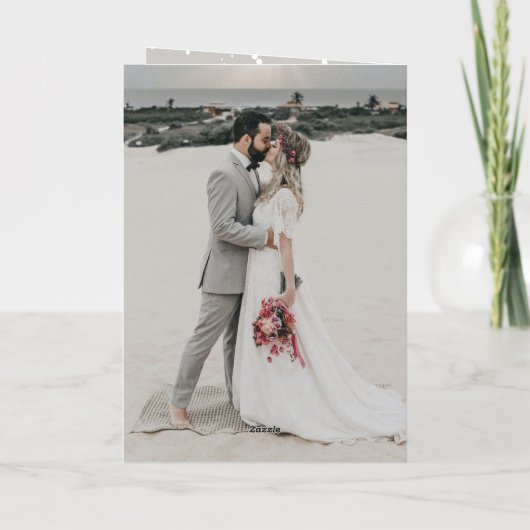 Onze eerste zeer gehuwde Kerstman Mr & Mrs Wedding Feestdagen Kaart (Achterkant)