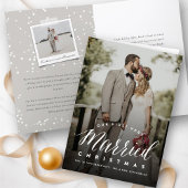 Onze eerste zeer gehuwde Kerstman Mr & Mrs Wedding Feestdagen Kaart