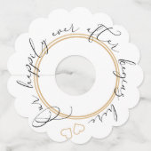 Onze eeuwige geluk wijnglaslabel (Voorkant)