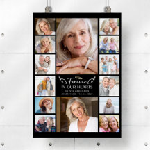 Onze eeuwige herinnering Multi-fotocollage-herdenk