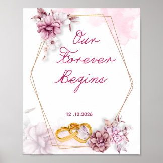Onze eeuwigheid begint – Persoonlijke huwelijksdec Poster