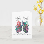 Onze eigen adem spreekt zijn naam YHWH Christelijk Kaart (Gele Bloem)