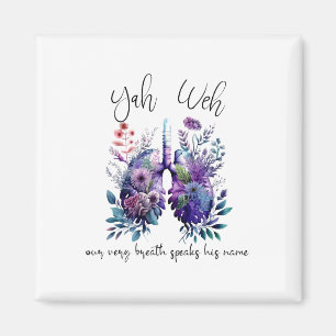 Onze eigen adem spreekt zijn naam YHWH Christelijk Magneet