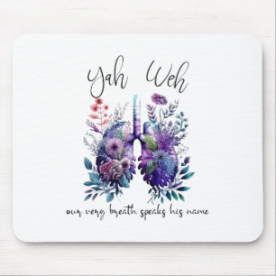 Onze eigen adem spreekt zijn naam YHWH Christelijk Muismat