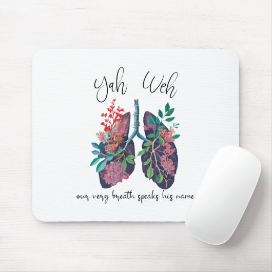 Onze eigen adem spreekt zijn naam YHWH Christelijk Muismat (Met muis)