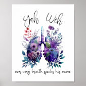 Onze eigen adem spreekt zijn naam YHWH Christelijk Poster (Voorkant)