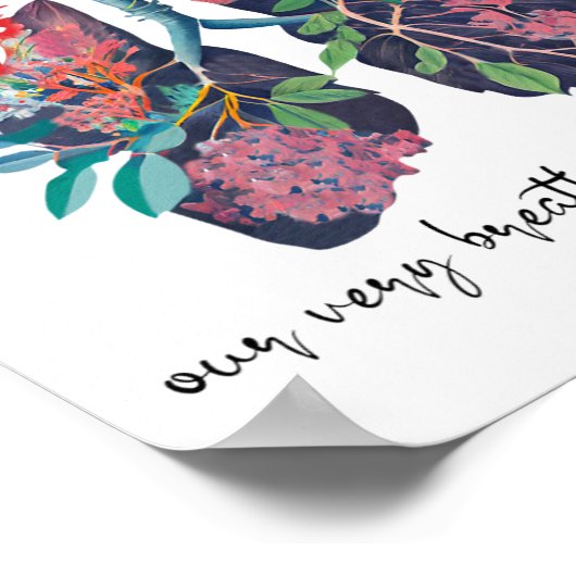 Onze eigen adem spreekt zijn naam YHWH Christelijk Poster (Hoek)