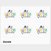 Onze eindexamenklas afstudeer zomervakantie  ronde sticker (Vel)