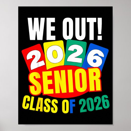 Onze eindexamenklas van 2026 grappige diploma uitr poster (Voorkant)