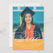 ONZE ELEGANTE SCRIPT GRAD | AFSTUDEERUITNODIGING KAART (Voorkant)