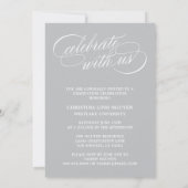 ONZE ELEGANTE SCRIPT GRAD | AFSTUDEERUITNODIGING KAART (Achterkant)