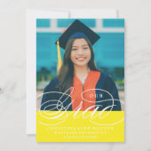ONZE ELEGANTE SCRIPT GRAD | AFSTUDEERUITNODIGING KAART (Voorkant)