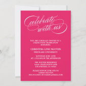 ONZE ELEGANTE SCRIPT GRAD | AFSTUDEERUITNODIGING KAART (Achterkant)