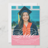 ONZE ELEGANTE SCRIPT GRAD | AFSTUDEERUITNODIGING KAART (Voorkant)