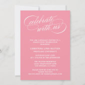 ONZE ELEGANTE SCRIPT GRAD | AFSTUDEERUITNODIGING KAART (Achterkant)