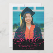 ONZE ELEGANTE SCRIPT GRAD | AFSTUDEERUITNODIGING KAART (Voorkant)