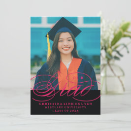 ONZE ELEGANTE SCRIPT GRAD | AFSTUDEERUITNODIGING KAART
