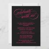 ONZE ELEGANTE SCRIPT GRAD | AFSTUDEERUITNODIGING KAART (Achterkant)