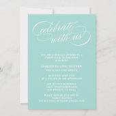 ONZE ELEGANTE SCRIPT GRAD | AFSTUDEERUITNODIGING KAART (Achterkant)