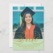 ONZE ELEGANTE SCRIPT GRAD | AFSTUDEERUITNODIGING KAART (Voorkant)