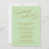 ONZE ELEGANTE SCRIPT GRAD | AFSTUDEERUITNODIGING KAART (Achterkant)