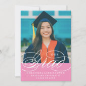 ONZE ELEGANTE SCRIPT GRAD | AFSTUDEERUITNODIGING KAART (Voorkant)