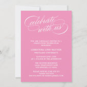 ONZE ELEGANTE SCRIPT GRAD | AFSTUDEERUITNODIGING KAART (Achterkant)