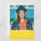 ONZE ELEGANTE SCRIPT GRAD | AFSTUDEERUITNODIGING KAART (Voorkant)