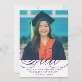 ONZE ELEGANTE SCRIPT GRAD | AFSTUDEERUITNODIGING KAART (Voorkant)