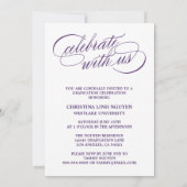ONZE ELEGANTE SCRIPT GRAD | AFSTUDEERUITNODIGING KAART (Achterkant)