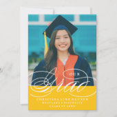 ONZE ELEGANTE SCRIPT GRAD | AFSTUDEERUITNODIGING KAART (Voorkant)