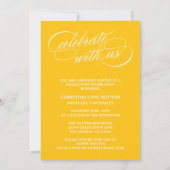 ONZE ELEGANTE SCRIPT GRAD | AFSTUDEERUITNODIGING KAART (Achterkant)