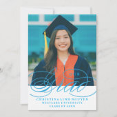 ONZE ELEGANTE SCRIPT GRAD | AFSTUDEERUITNODIGING KAART (Voorkant)