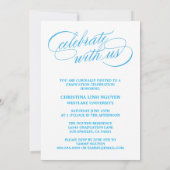 ONZE ELEGANTE SCRIPT GRAD | AFSTUDEERUITNODIGING KAART (Achterkant)